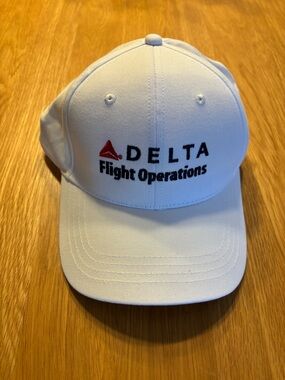 Delta Flight Operations White Logo Baseball Cap